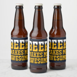 ビールは私を超人にする ビールラベル