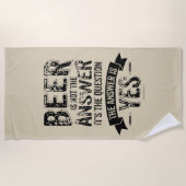 ビールは答えではないです ビーチタオル (正面)