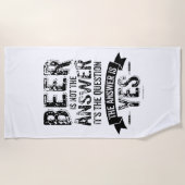 ビールは答えではないです ビーチタオル (正面)