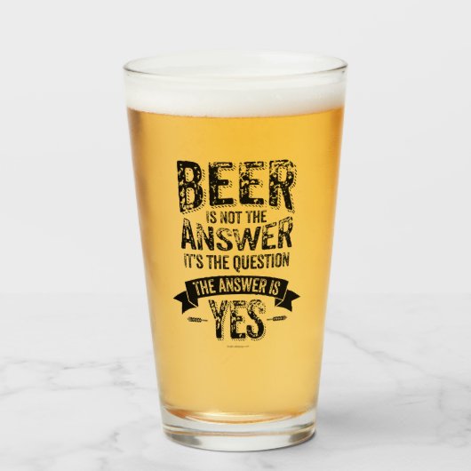 ビールは答えにならない タンブラーグラス (ドリンク正面)