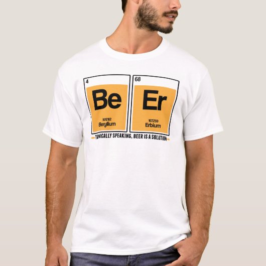 ビールは解決です Tシャツ (正面)