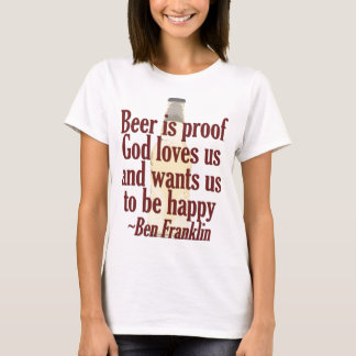 ビールは証拠です Tシャツ