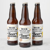 ビールは質問をしない、ビールはユーモアを理解する ビールラベル (ボトル)