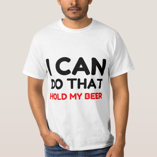 ビールは飲み放題だ Tシャツ (正面)