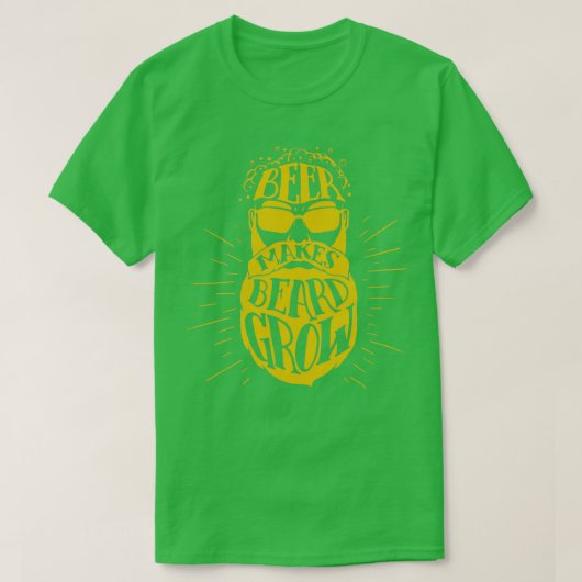 ビールは髭を伸ばす2 Tシャツ (デザイン正面)