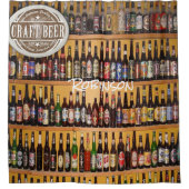 ビールは黒いボトルシャワーカーテン シャワーカーテン (正面)