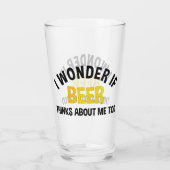 ビールも私のことを考えているのかな タンブラーグラス (裏面)