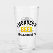 ビールも私のことを考えているのかな タンブラーグラス (正面)