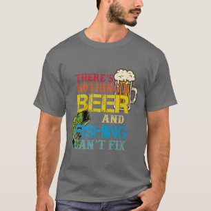ビールも魚釣りもLove Fisはダメ Tシャツ