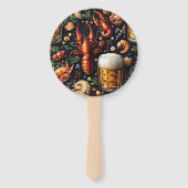 ビールや魚介類を好む人のためのパターン。 ハンドファン (裏面)