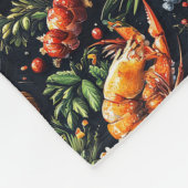 ビールや魚介類を好む人のためのパターン。 フリースブランケット (角)