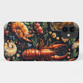 ビールや魚介類を好む人のためのパターン。 Case-Mate iPhoneケース (裏面(横))