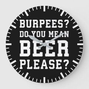 ビールをお願い – おもしろいノベルティジム ラージ壁時計