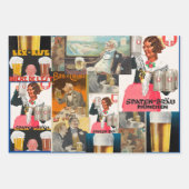 ビールをテーマにしたバラエティーパック ラッピングペーパーシート (正面)