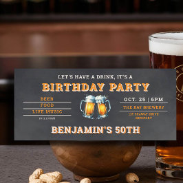 ビールをテーマにした醸造所メンズ50誕生日ブラック