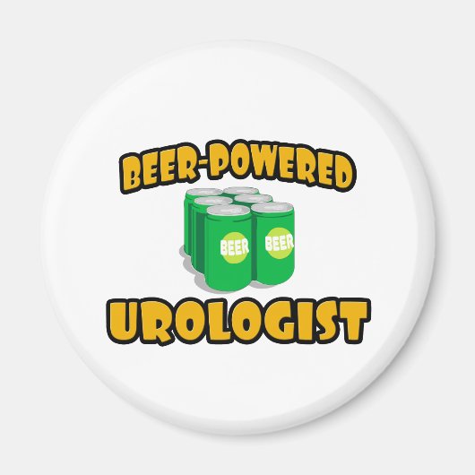 ビールを使った泌尿器 マグネット (正面)