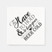 ビールを保冷たく結婚する スタンダードカクテルナプキン (正面)