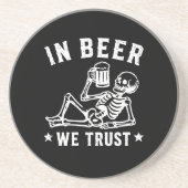 ビールを信じる冷やかしスケルトンビアポン コースター (正面)