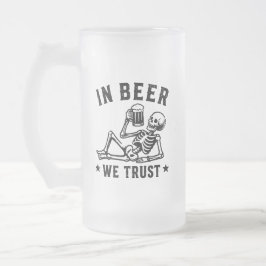 ビールを信じる冷やかしスケルトンビアポン フロストグラスビールジョッキ