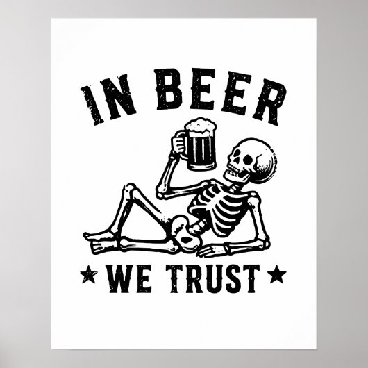 ビールを信じる冷やかしスケルトンビールポン ポスター (正面)