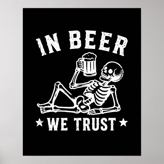 ビールを信じる冷やかしスケルトンビールポン ポスター (正面)
