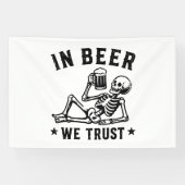 ビールを信じる冷やかしスケルトンビールポン 横断幕 (横)