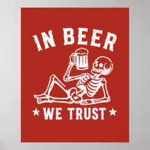 ビールを信じる冷静なスケルトンのビアポン
