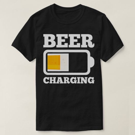 ビールを充電する皮肉なビールのジョークbeeをロード tシャツ (デザイン正面)