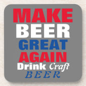 ビールを再素晴らし作する – 赤白青 コースター (正面)