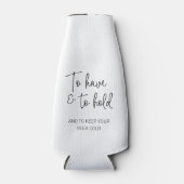 ビールを冷たく保して持つカジュアル結婚こと ボトルクーラー (正面)