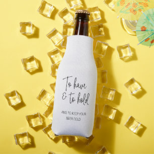 ビールを冷たく保して持つカジュアル結婚こと ボトルクーラー