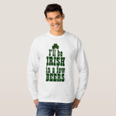 ビールを少し飲めばアイルランド語になる Tシャツ (正面フル)