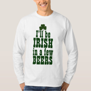 ビールを少し飲めばアイルランド語になる Tシャツ