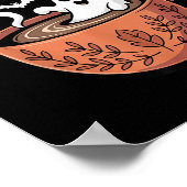 ビールを忠実に飲み幽霊のよく出る込んだゴーストコーヒーハロウィーン ポスター (角)