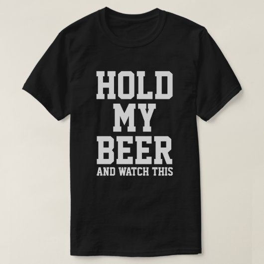 ビールを持ってこのTシャツを見よ Tシャツ (デザイン正面)