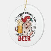 ビールを楽しむ最高の時期 セラミックオーナメント (左)