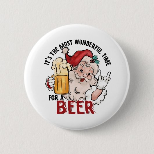 ビールを楽しむ最高の時期 缶バッジ (正面)