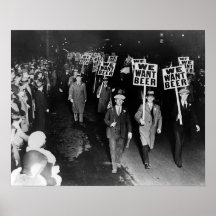 ビールを欲しい! 禁酒法抗議 1931年 ヴィンテージ