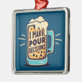 ビールを注ぐ メタルオーナメント (左)