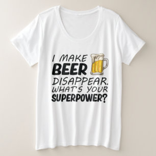 ビールを消す プラスサイズTシャツ
