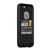 ビールを消す LifeProof iPhoneケース (裏面/右)