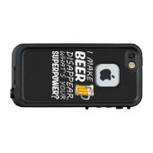 ビールを消す LifeProof iPhoneケース (裏面横)