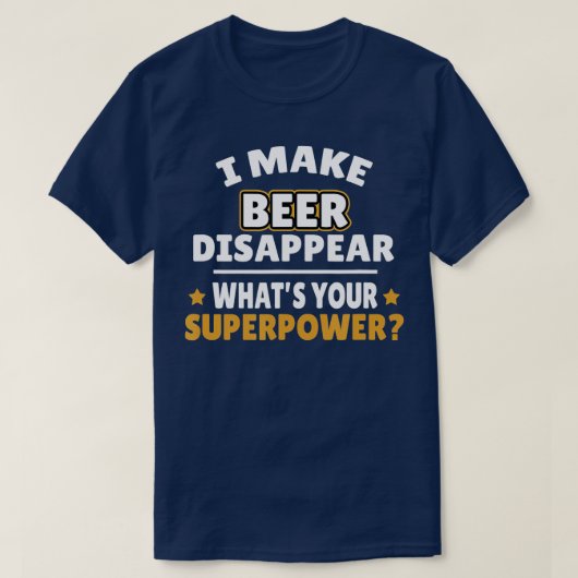 ビールを消す Tシャツ (デザイン正面)