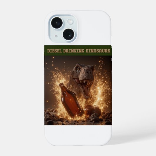 ビールを瓶ごと割る iPhone 15ケース (裏面)