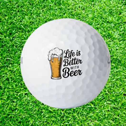 ビールを祝う ゴルフボール