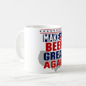 ビールを襲うこと素晴らしく再度させて下さい コーヒーマグカップ (正面左)