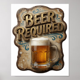 ビールを要求するデザインがカッコイイ ポスター