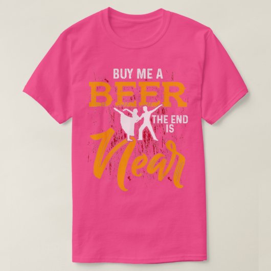 ビールを買飲んで最後はバチュラーパーティに近いおもしろい Tシャツ (デザイン正面)
