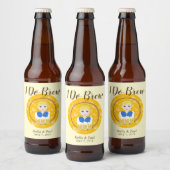 ビールを運ぶかわいい女性のデザイン ビールラベル (ボトル)