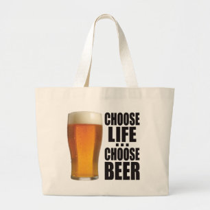 ビールを選んで下さい ラージトートバッグ